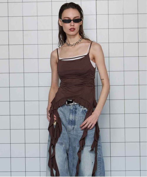 MAISON SPECIAL キャミソール Ruffle Shirring Camisole