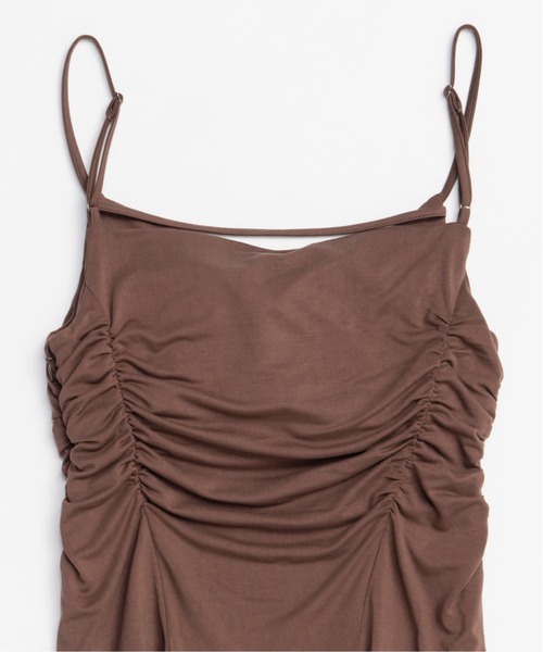 みみメゾンスペシャルmaison specialフリルビスチェキャミソール MAISON SPECIAL キャミソール Ruffle Shirring Camisole