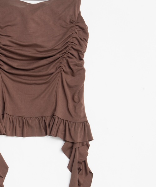 キャミソール Ruffle Shirring Camisole/ラッフルシャーリングキャミソール「MAISON SPECIAL/メゾンスペシャル」 Ruffle Shirring Camisole