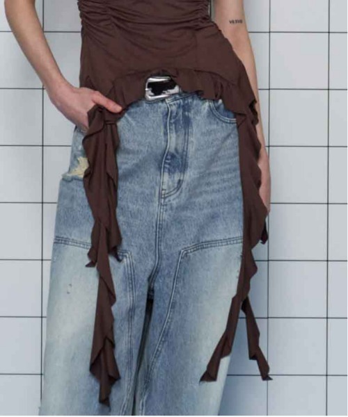 MAISON SPECIAL キャミソール Ruffle Shirring Camisole
