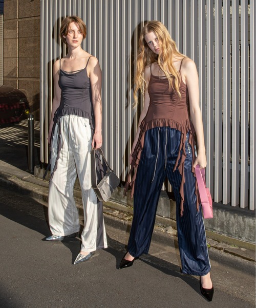 キャミソール Ruffle Shirring Camisole/ラッフルシャーリングキャミソール「MAISON SPECIAL/メゾンスペシャル」 MAISON SPECIAL キャミソール Ruffle Shirring Camisole