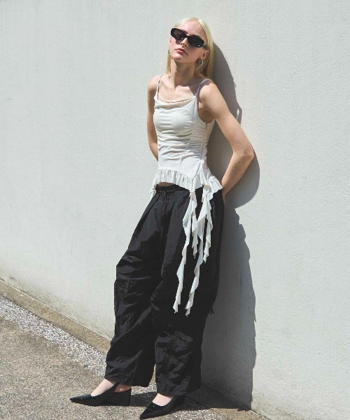 メゾンスペシャル　ワッフルシャーリングキャミソール MAISON SPECIAL キャミソール Ruffle Shirring Camisole