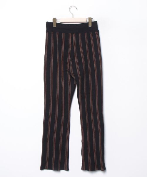 BAYFLOW（ベイフロー） ストライプ柄イージーパンツ 3 ブラック