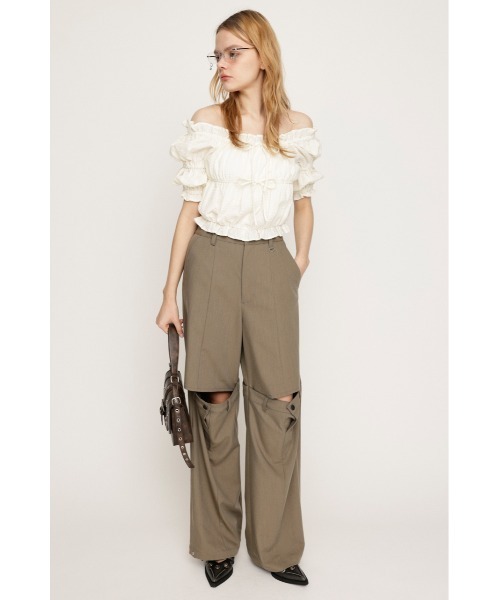 SLY スラックス パンツ CUT OUT REMAKE STRAIGHT PT カット