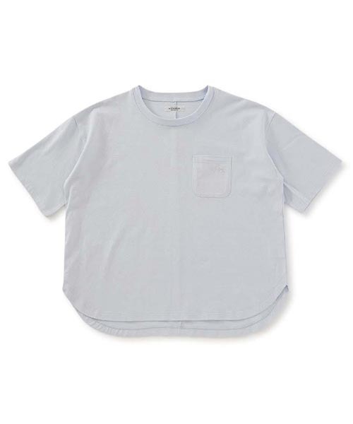 tシャツ Hエンブロイダリー ラウンドヘム ショートスリーブTシャツ ウイメンズ レディース