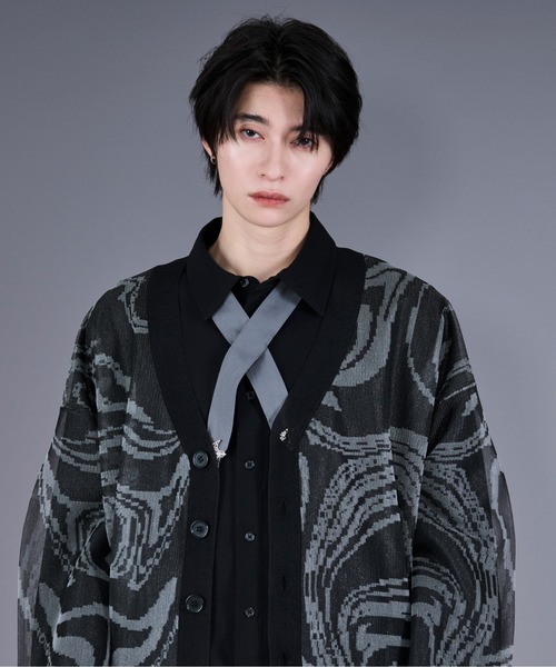 Ellno Loset（エルノロゼット） カーディガン マーブルシアー