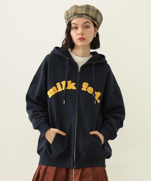 MILKFED.（ミルクフェド） パーカー ARCH COOPER LOGO ZIP UP HOODIE