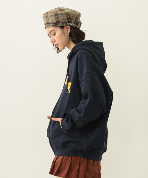 MILKFED.（ミルクフェド） パーカー ARCH COOPER LOGO ZIP UP HOODIE