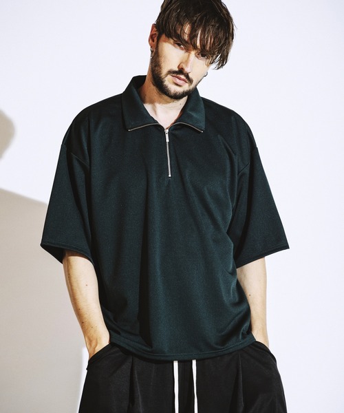 NO ID.（ノーアイディー） ポロシャツ ハーフZIP BIG-PO(プルオーバー