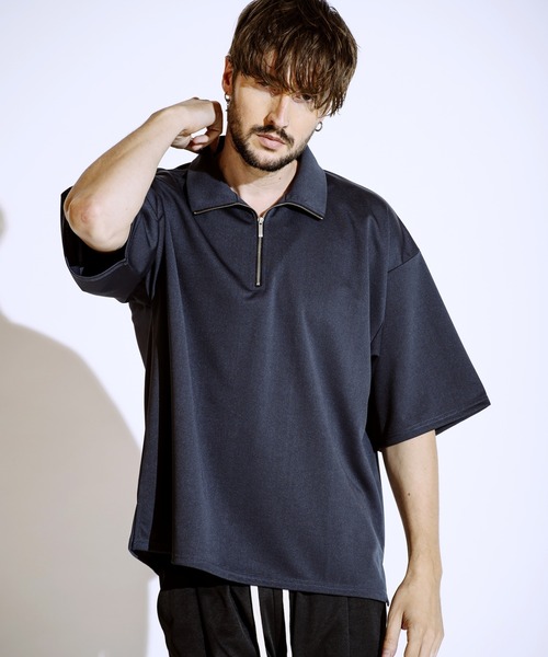 NO ID. ポロシャツ ハーフZIP BIG-PO(プルオーバー) メンズ : ZOZOTOWN