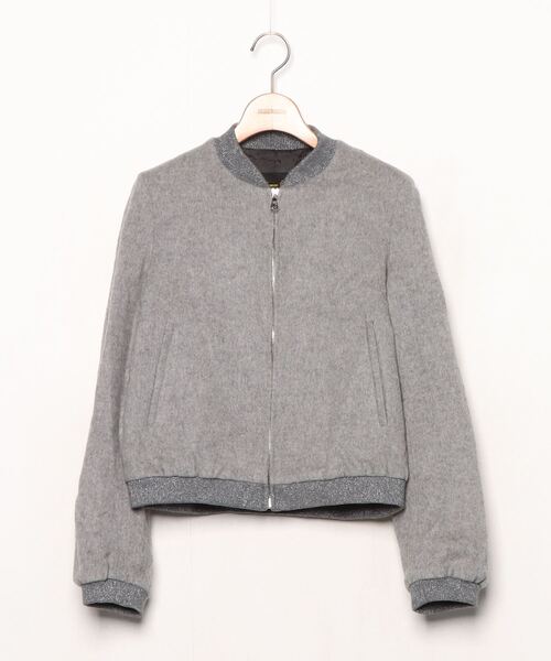 ドゥロワー コットン ロゴ刺繍 ジップアップ ブルゾン ジャケットライトグレー DRAWER（ドゥロワー） ブルゾン - グレー レディース : ZOZOTOWN Yahoo
