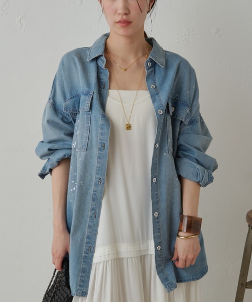 「LOUNGEDRESS」 長袖シャツ FREE ブルー レディース