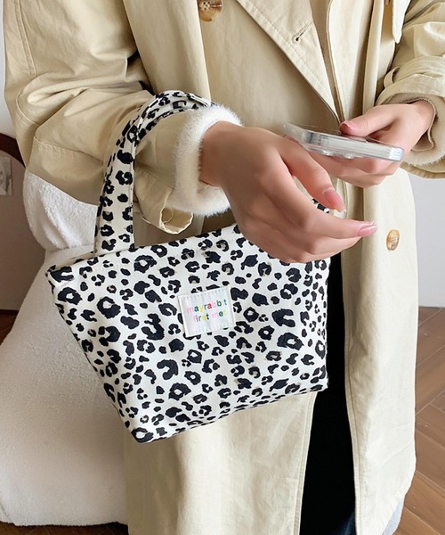 VIBGYOR トートバッグ Mignonjour/ヒョウ柄ミニトートバッグ
