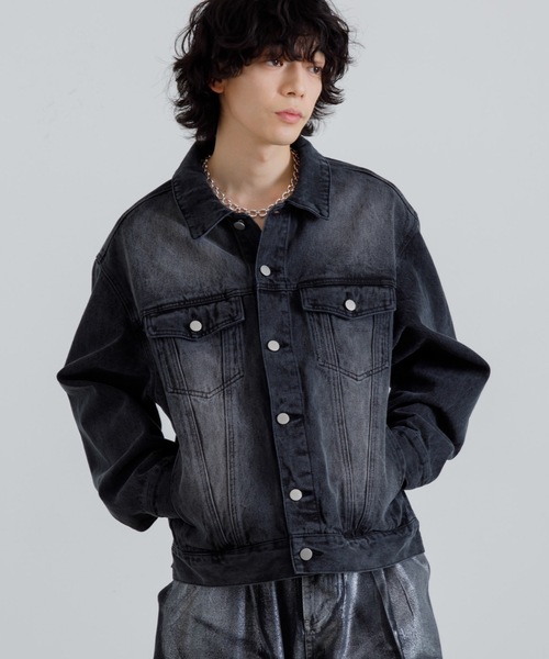 SINSS 「SINSS」 デニムジャケット MEDIUM ブラック メンズ