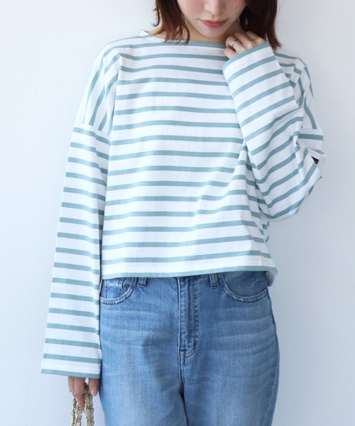 tシャツ PETIT COPAIN COURTボーダーショートトップス「Le minor/ルミノア」 レディース
