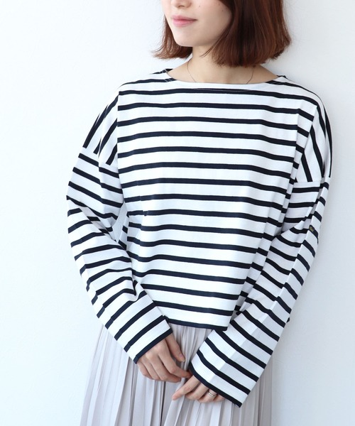 tシャツ PETIT COPAIN COURTボーダーショートトップス「Le minor/ルミノア」 レディース Le Minor tシャツ PETIT COPAIN COURTボーダーショートトップス