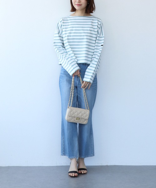 Le Minor tシャツ PETIT COPAIN COURTボーダーショートトップス