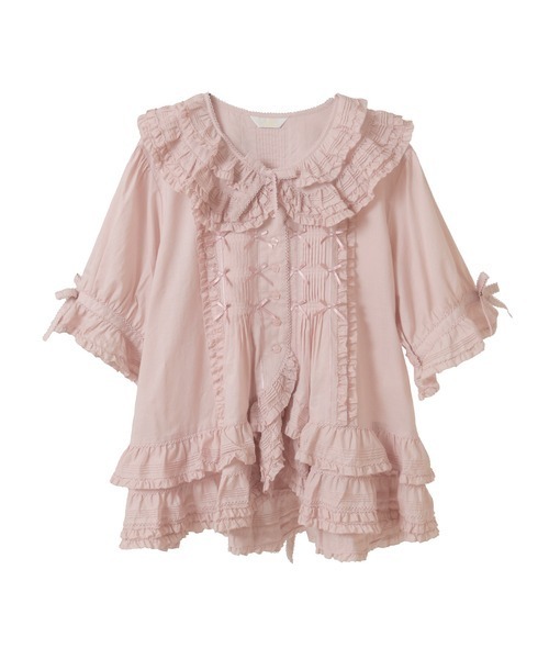 ピンクハウス❤️【美品】ボレロ風綿ローンブラウス❤️ PINK HOUSE ブラウス シャツ ボレロ風ローンブラウス レディース