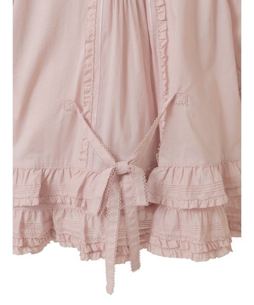 Pink House ブラックフリルブラウス⚫︎ボレロ PINK HOUSE ブラウス シャツ ボレロ風ローンブラウス レディース