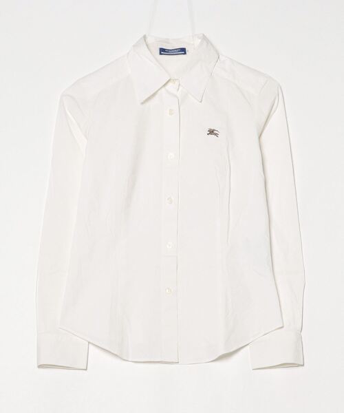 「BURBERRY BLUE LABEL」 長袖シャツ 38 ホワイト レディース
