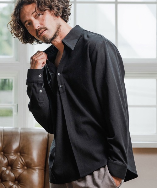 Graphpaper ブラック スキッパーポロシャツ サイズ2 Cotton Pique Jersey S/S Skipper Polo | Graphpaper(グラフペーパー