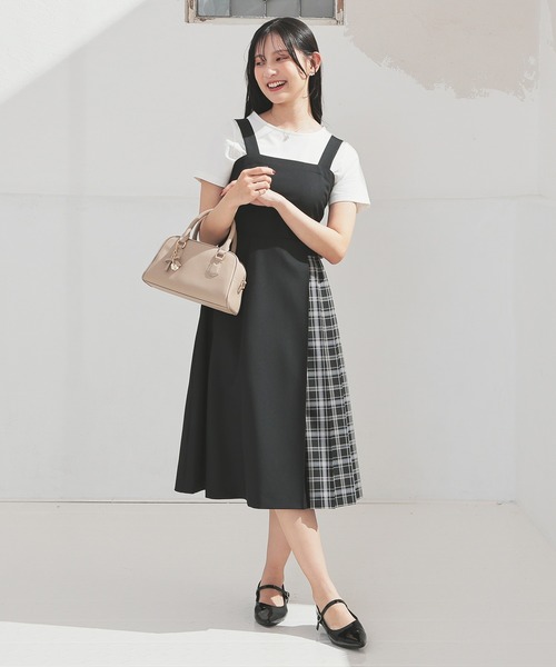 Honeys（ハニーズ） ジャンパースカート プリーツ切替ジャンスカ