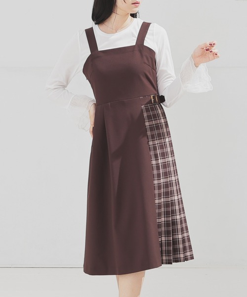 Honeys（ハニーズ） ジャンパースカート プリーツ切替ジャンスカ