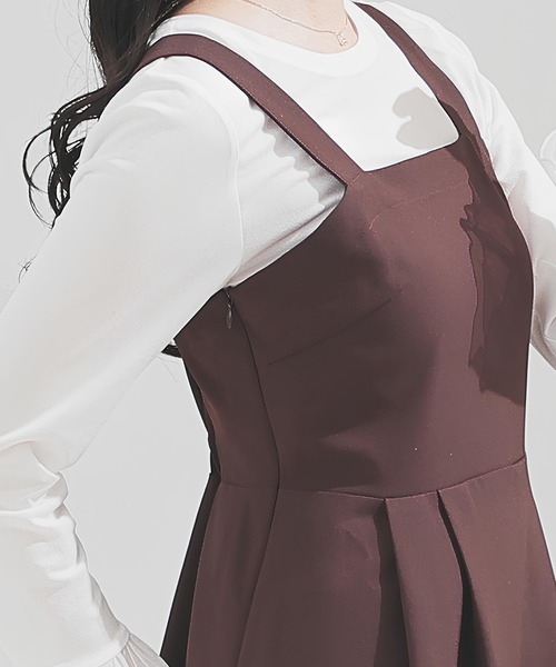 Honeys（ハニーズ） ジャンパースカート プリーツ切替ジャンスカ