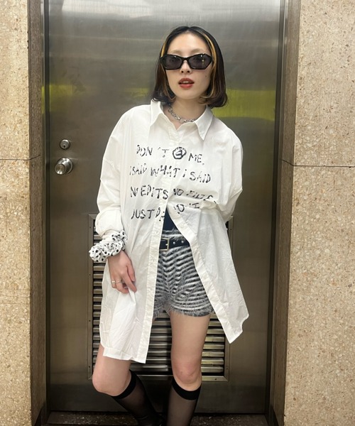 ブラウス シャツ 「25quee」ストリートアソートBIGシャツ/579596 レディース JEANASIS ブラウス シャツ 「25quee」ストリートアソートBIG