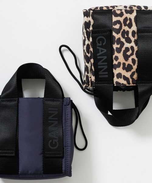 GANNI ショルダーバッグ バッグ 別注 Recycled tech Mini Tote