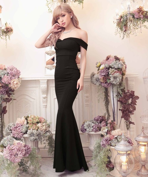 tika キャバドレス Tika ドレス キャバドレス 美ライン オフショルダー マーメイ ド