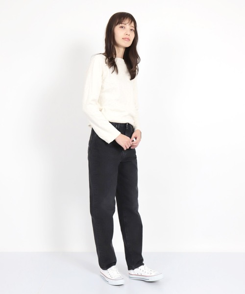 「D.M.G.」 加工デニムパンツ S ブラック系その他 レディース