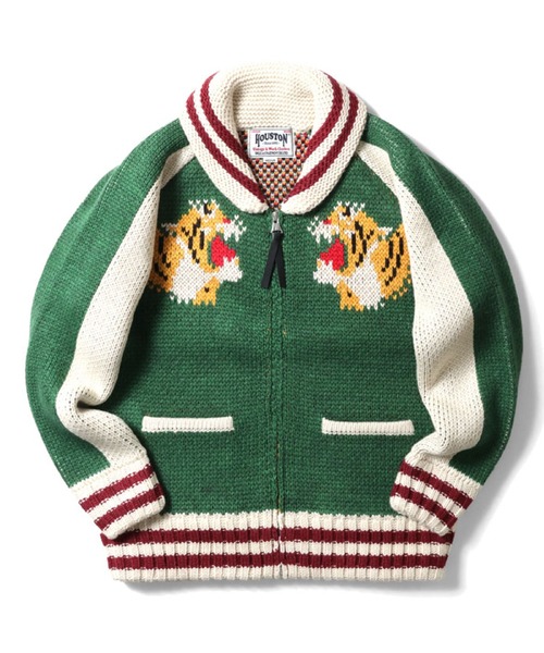HOUSTON カーディガン ヒューストン COWICHAN SWEATER TIGER