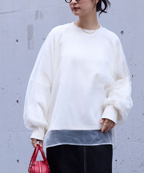 MONO-MART（モノマート） トレーナー スウェット シアーレイヤード