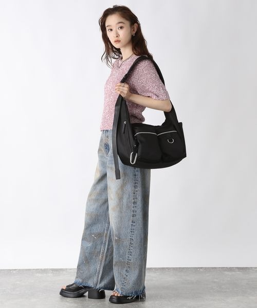 [JEANASIS] обработка Denim брюки SMALL голубой женский 
