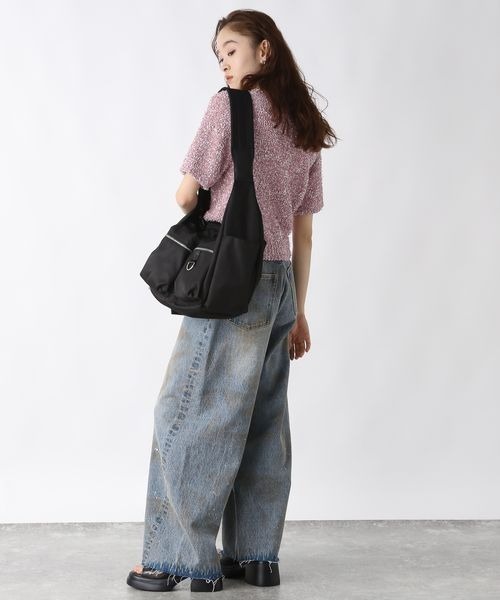 [JEANASIS] обработка Denim брюки SMALL голубой женский 