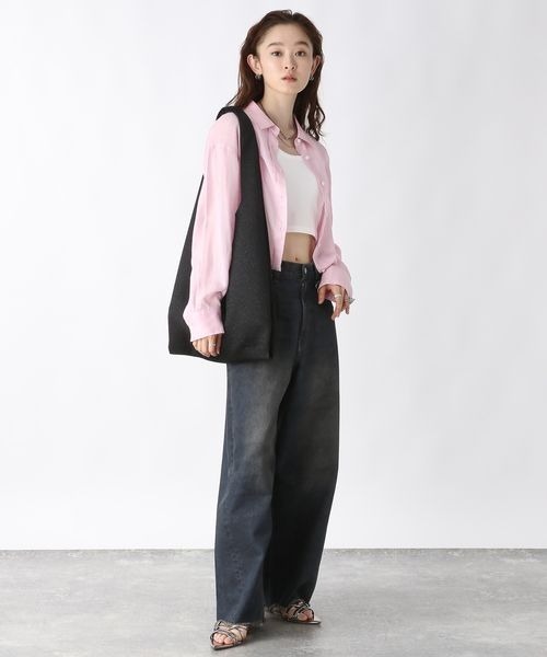 [JEANASIS] обработка Denim брюки SMALL голубой женский 