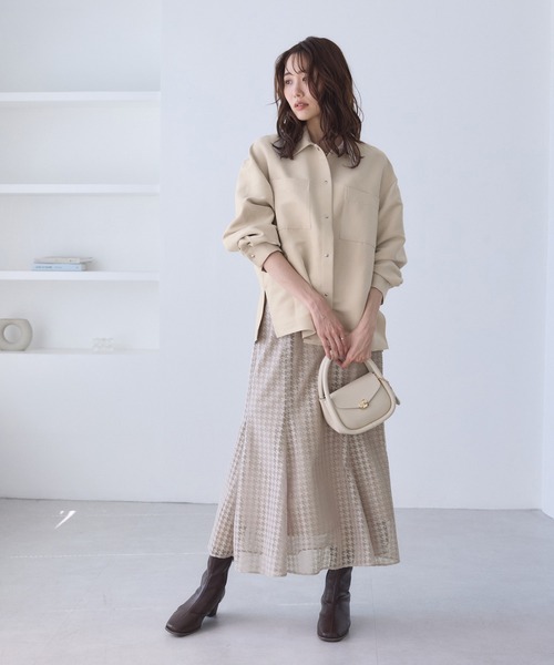 ROPE' PICNIC（ロペ ピクニック） ロング スカート 千鳥レース