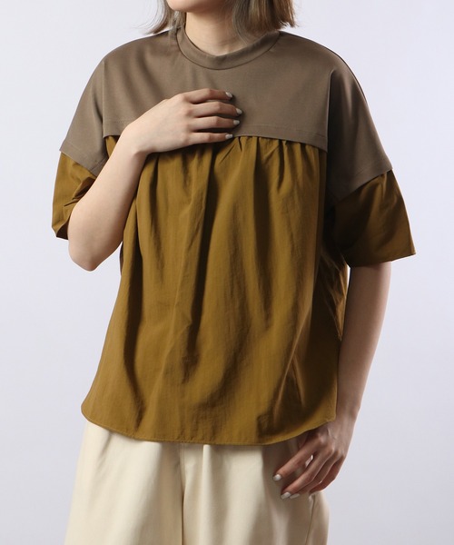 「Anna Nicola」 半袖カットソー 38 ベージュ レディース_画像2