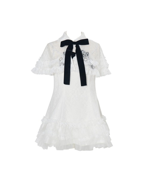 AVENCHUMU ワンピース Lace ＆ frill cape one piece : ZOZOTOWN Yahoo