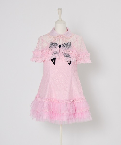 AVENCHUMU ワンピース Lace ＆ frill cape one piece : ZOZOTOWN Yahoo