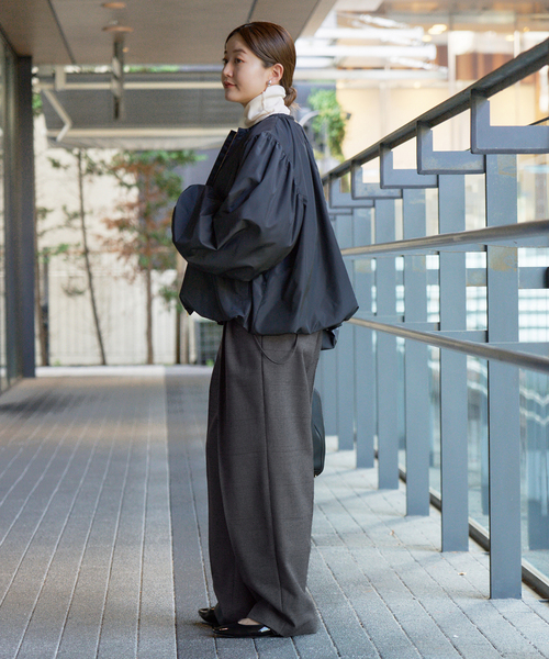朝のみお値下げ　lohenサスペンダーエッグパンツ　38 IENA yori LOHENサスペンダーエッグパンツ ブラック38