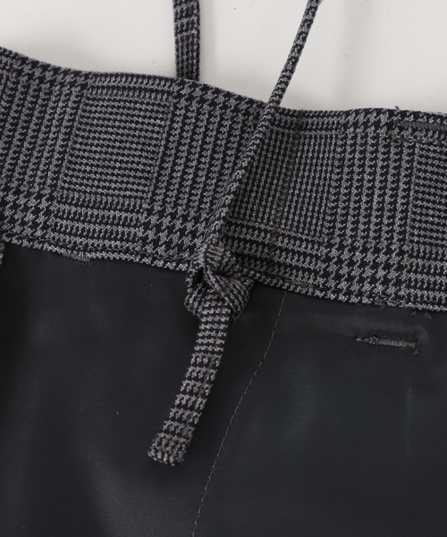 IENA（イエナ） スラックス パンツ サスペンダーチェックパンツ