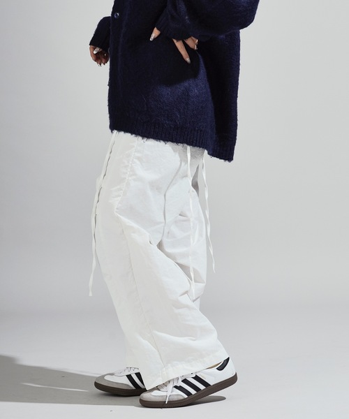 Chick パンツ Separate-fabric Docking Layered Nylon Pants / 別生地