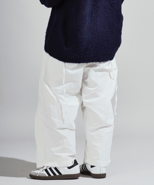 Chick パンツ Separate-fabric Docking Layered Nylon Pants / 別生地
