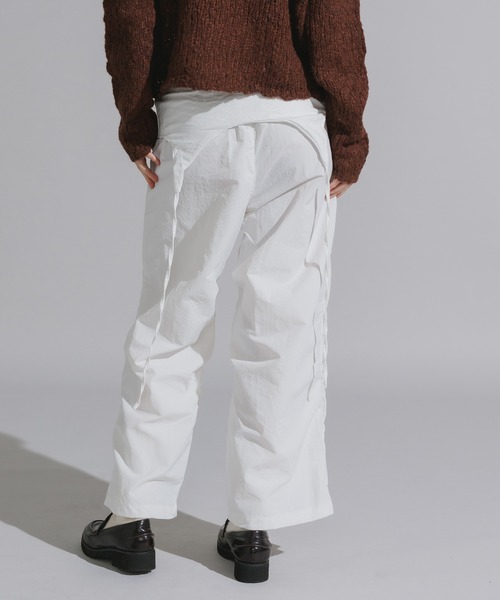 Chick パンツ Separate-fabric Docking Layered Nylon Pants / 別生地