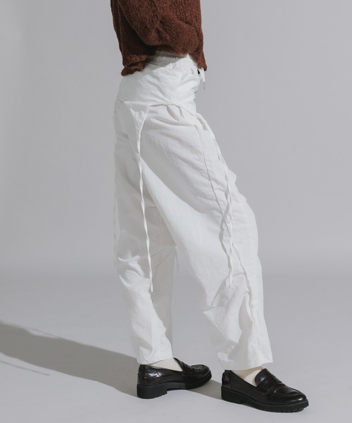 Chick パンツ Separate-fabric Docking Layered Nylon Pants / 別生地