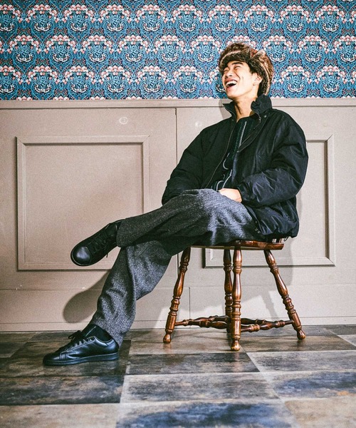 niko and…（ニコアンド） スラックス ツータックテーパードパンツ