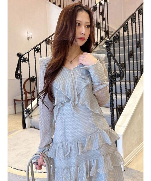 MERCURYDUO ロングワンピース マーキュリーデュオ MERCURYDUO チェーンボレロセットニットマーメイド