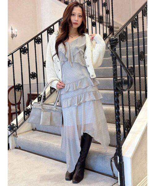 MERCURYDUO（マーキュリーデュオ） ワンピース ラッフルイレヘムロング